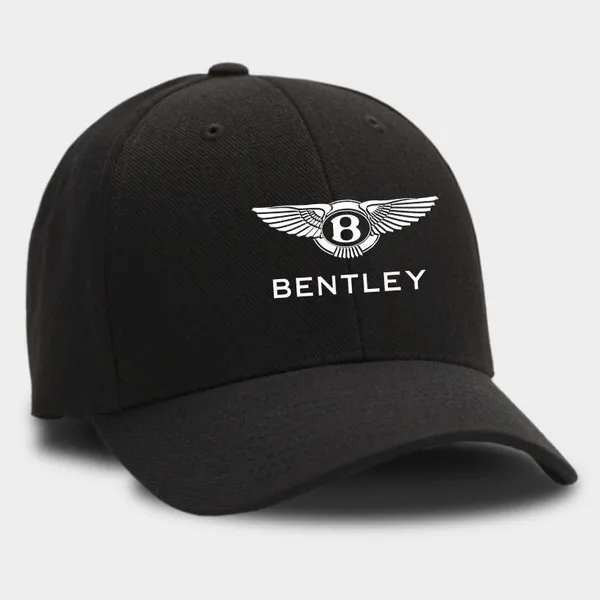 Fashion Bentley Motors Baseball Adjustable Strap Embroidered Logo Cap - Option for White Logo Color